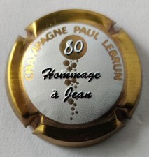 Ancienne Capsule de Champagne Paul LEBRUN 80 Hommage à Jean En Relief - Rare