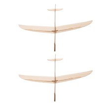 Avion planeur en bois 2 pièces : modèle à lancer à la main – Planeur en bois