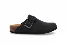 Bionatura Sabot Homme En Cuir Graissé, Semelle En Vibram - Couleur : Noir