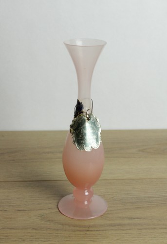 élégant vase opaline rose - élégant, en
