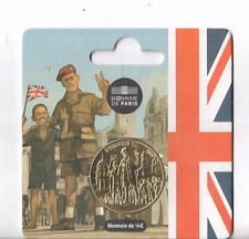 WW2 FRANCE 1/4 euro Commémorative 80 ans du D-Day SINGAPOUR