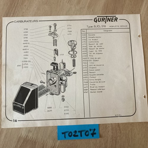 Gurtner carburateur ar13 488 - gurtner,