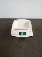 CENDRIER PUBLICITAIRE ARIEL CIGARETTES FILTRE CERAMIQUE ANCIEN PROCERAM
