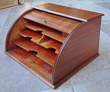 Ancien Range courrier Classeur à rideau/Bois /Old Wooden letter holder