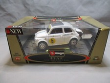 AU281 BURAGO GOLD 1/18 1:18 FIAT 500 ABARTH 1965 #5 REF 3334 BLANC