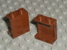 2 x LEGO RedBrown panel ref
