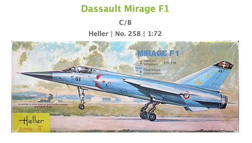 Heller dassault mirage b - dassault,