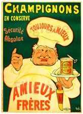 CHAMPIGNONS AMIEUX FrèRES Rydi-POSTER HQ 50x70cm d'une AFFICHE VINTAGE