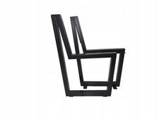 Bankbeine Bankgestell Banc de Jardin pour Parc Pied Jambes Acier 2 Pièce, Noir