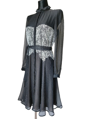 Robe valentino noire - robe, pois
