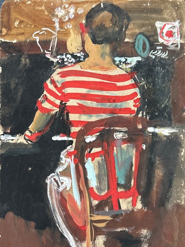Ancien dessin gouache - ancien,