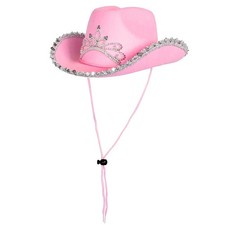 CHAPEAU COW-GIRL ROSE STRASS
