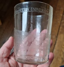 Exposition Universelle Paris 1889 Tour Eiffel Verre en Cristal gravé 