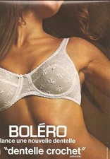 PUBLICITE BOLERO Dentelle Crochet    an.70
