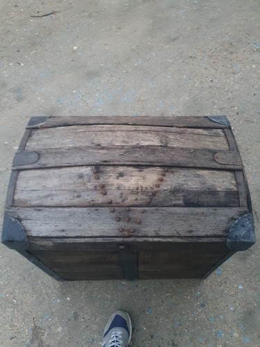 Malle ancienne bois - malle,