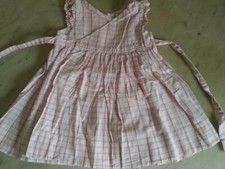 Robe rose à carreaux JACADI