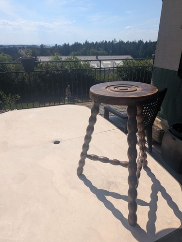 Tabouret bois tourné pieds