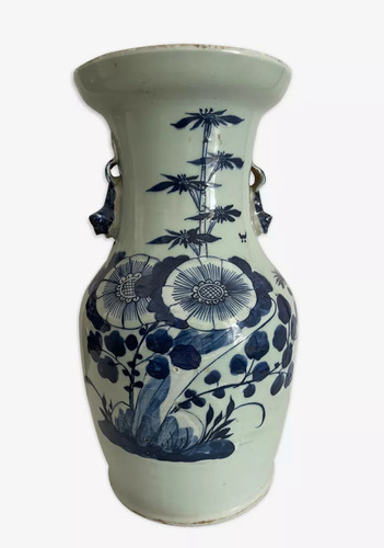 Vase balustre grès - en, blanc