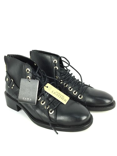 Zara cuir noir - noir, bottines