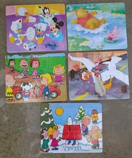 vintage lot  5 ancien puzzle