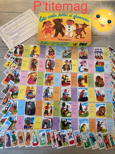 Ancien jeu loto contes - loto, contes,fables