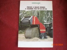 BROCHURE   PUBLICITAIRE  PRESSES  BALLES RONDES   GREENLAND  RP120 ET RP 150