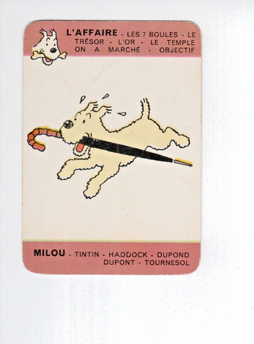 Jeu cartes tintin 1962 - jeu,