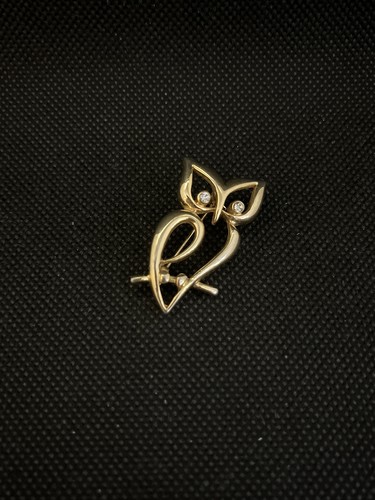 Broche vintage hibou - , metal
