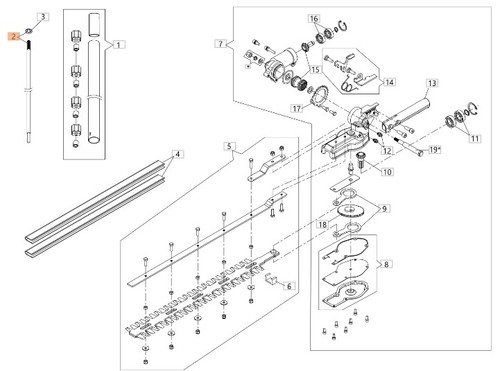 Arbre moteur originale oleomac - moteur,