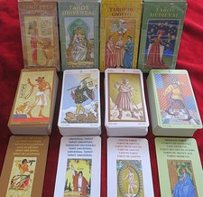 Set of 4 Lo Scarabeo Tarot Decks – Early 2000s Magazine Ed – Rare Collection