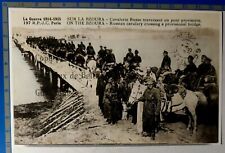 SUR LA BZOURA CAVALERIE RUSSE traverse un pont photo document clipping