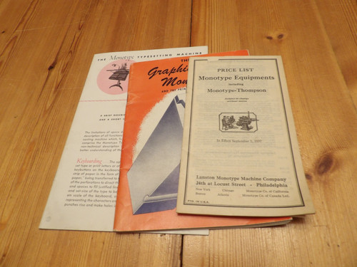 Vintage monotype typesetting - monotype,