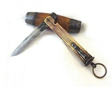 ANCIEN COUTEAU TONNEAU DE MORUTIER SUÉDOIS SWEDEN KNIFE MESSER COLTELLO CUCHILLO