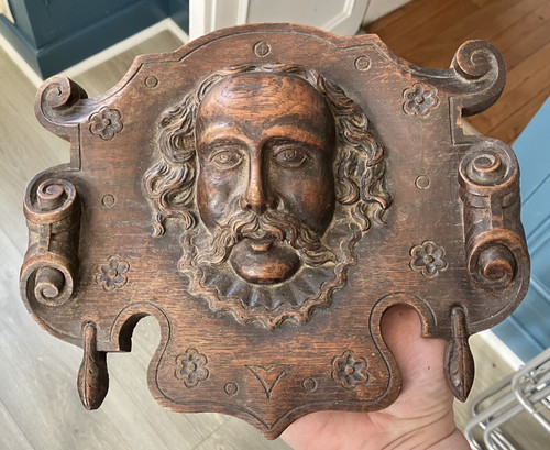 Ancien panneau décoratif bois - panneau,