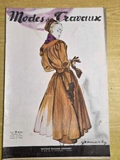 Modes et Travaux n°565, décembre 1947, Christian Dior, cols de fourrure, carrick