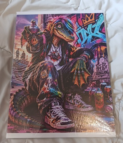 Toile encadrée crocodile