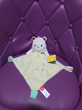 Doudou plat chat - jaune - losange - Gifi