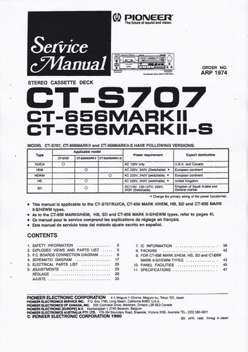 Service manuel instructions - service,