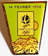 Pin's ALBERTVILLE 92 JO 14 Février 1992 Hiver France Signé  Cojo Vintage #3/3