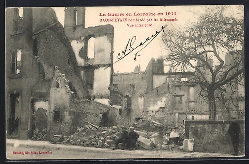 Cpa raon étape bombardé - cpa, raon-l´Étape,