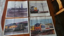 GRANDES PHOTOS GRASSER GOUACHE HAMANN  LOCOMOTIVES BB 12088 26002 53701 