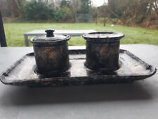 ancien encrier porcelaine faience porte plume  inkwell ink