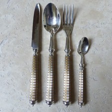 ALAIN SAINT JOANIS QUADRILLE SILVER PLATED 4 PIECES DESSERT SET (more available)