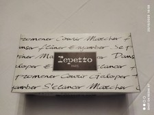 REPETTO BABIES CUIR BLANC T.39 TALON 3CM VELCRO