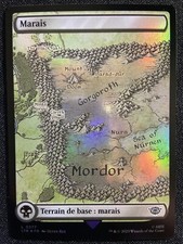CARTE MAGIC FOIL FR EDITION SEIGNEUR DES ANNEAUX TERRAIN CARTE MORDOR FULL ART