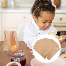  50 Pcs Sacs Papier Kraft Emballage De Produits Boulangerie À Pâtisserie