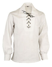 Chemise Ghillie Jacobean Jacobite Écossaise Blanche