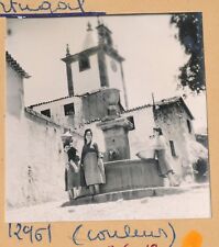 MANGUALDE - 4 Photos Femmes à la Fontaine Battage du Blé Fléau Portugal- Pl 1255