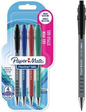 Paper Mate FlexGrip 4 stylos GEL | Pointe Medium 0,7 mm | 4 Couleurs