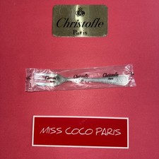 FOURCHETTE GÂTEAU AMERICA 16CM CHRISTOFLE FRANCE METAL ARGENTE NEUVE BLISTER;